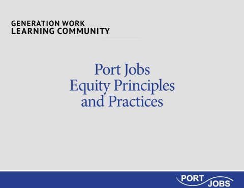Port Jobs Equity Principles and Practices
