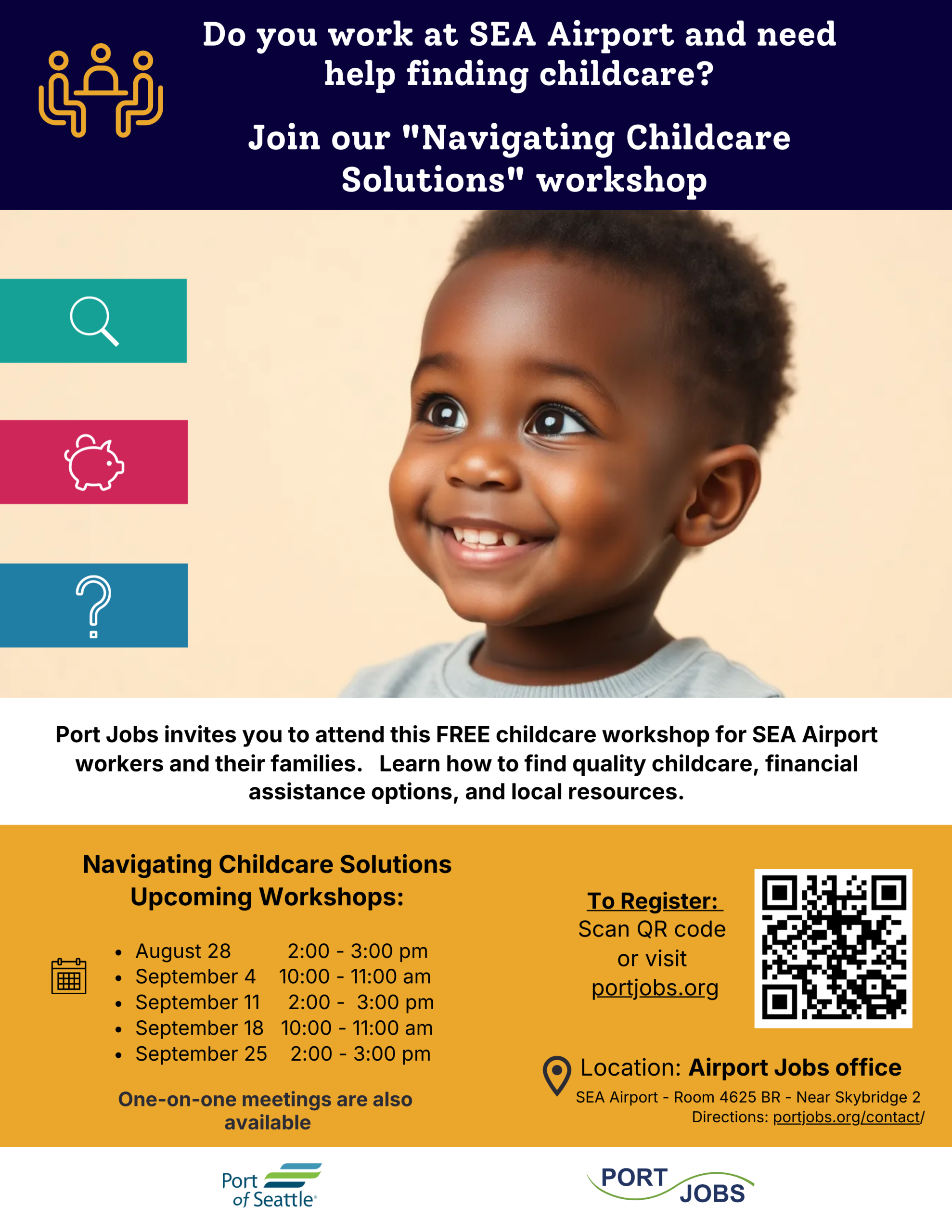Childcare Nav Workshops Sept 2025 Flyer