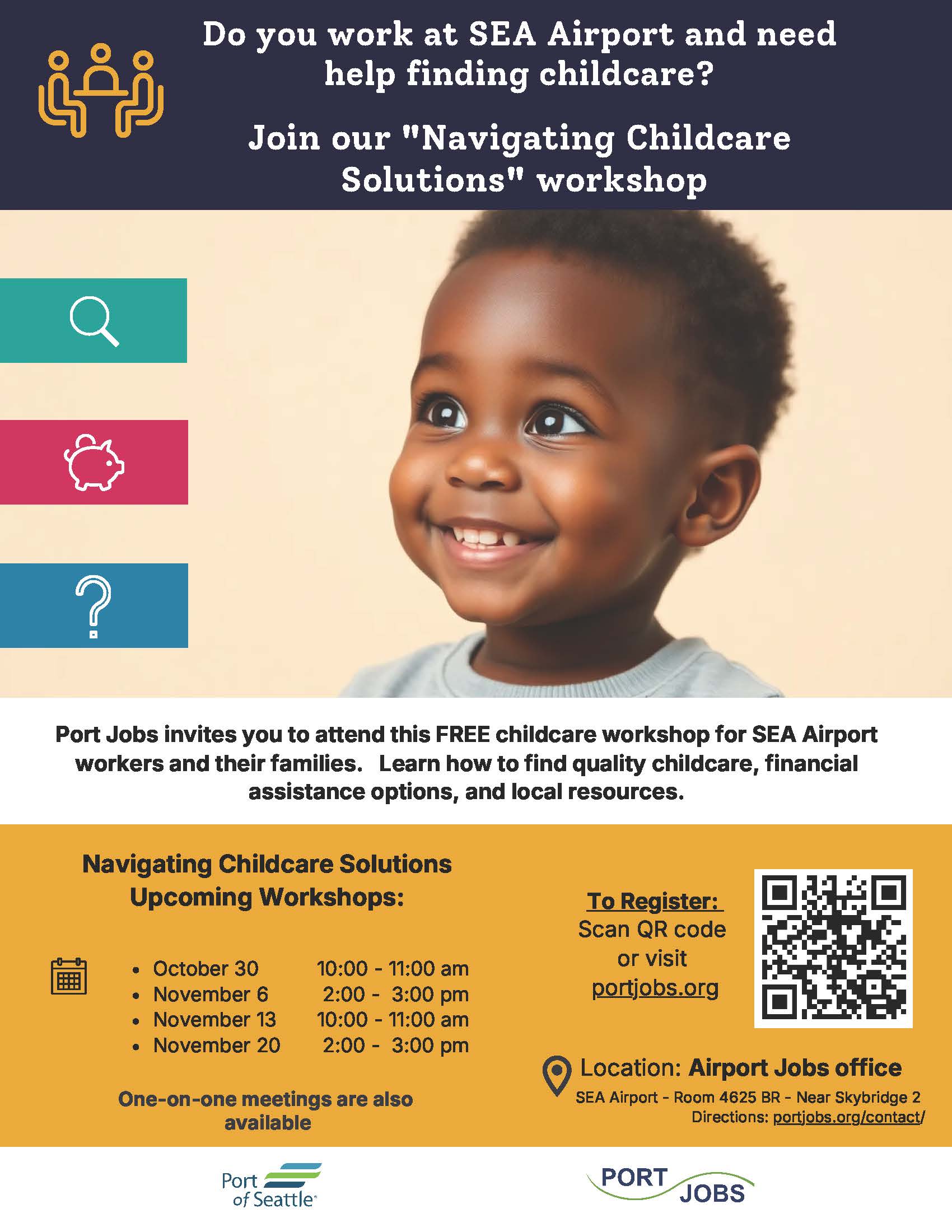 Workshop – Childcare Navigation Oct-Nov Childcare Navigation SEA Airport Employee Flyer Nov 2025