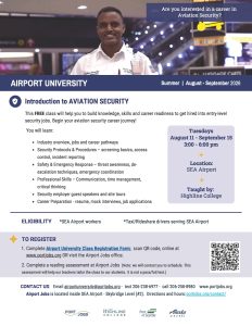 Aviation Security Airport University Summer 2026 Flyer