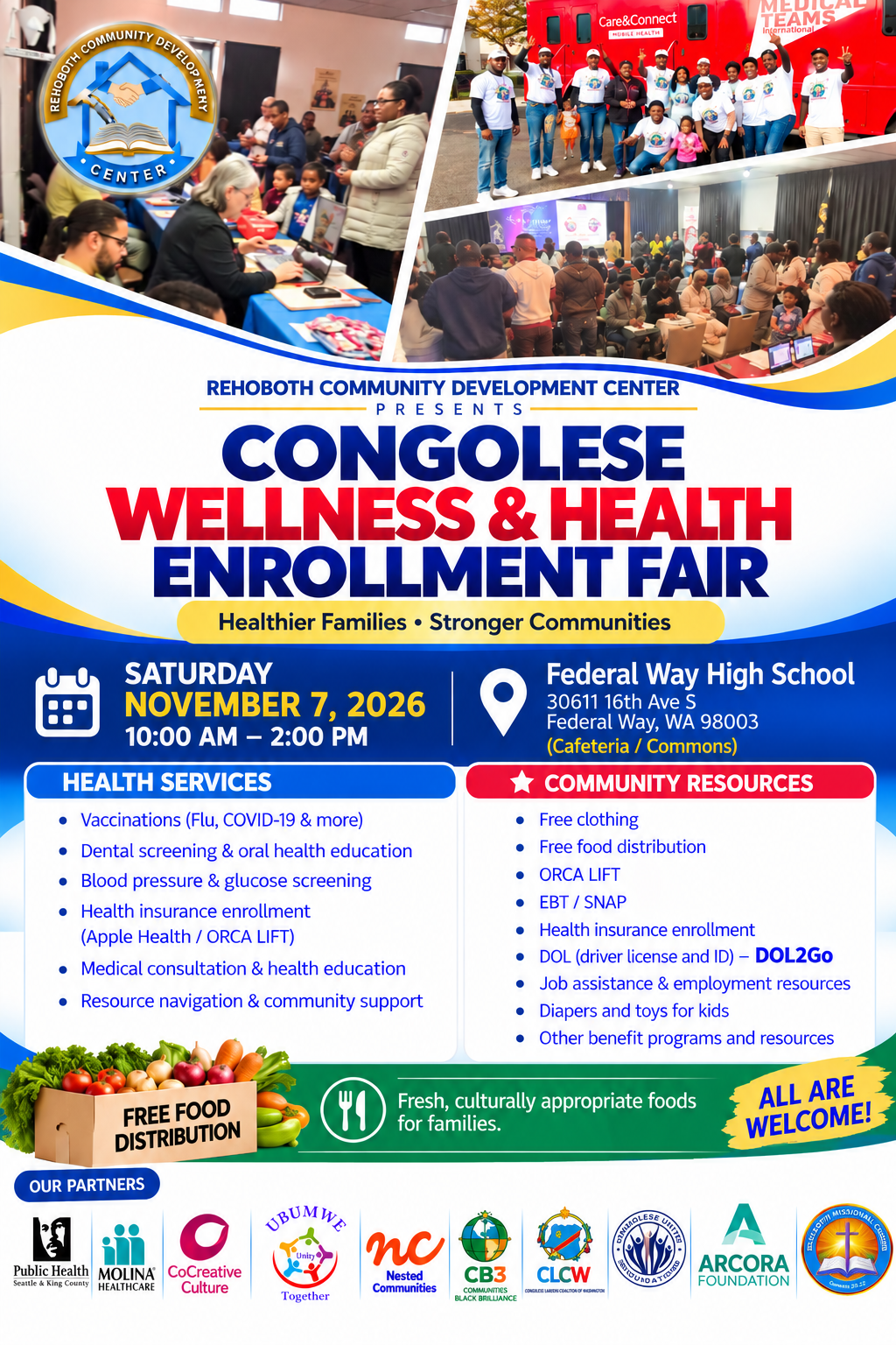 Congolese Health Fair Nov 7 2026 Flyer